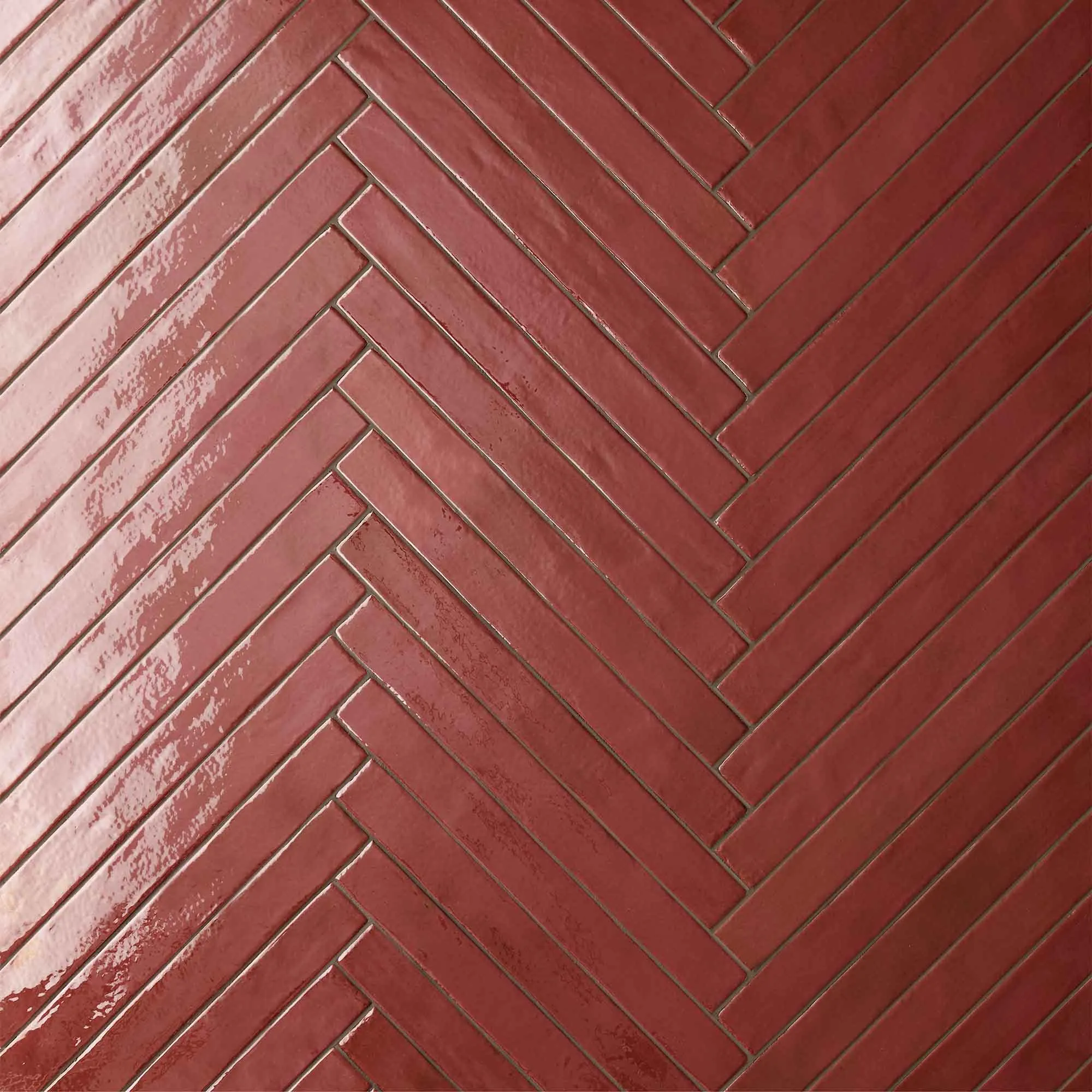 Arizona Red Porcelain Tile 4.8x45cm Gloss