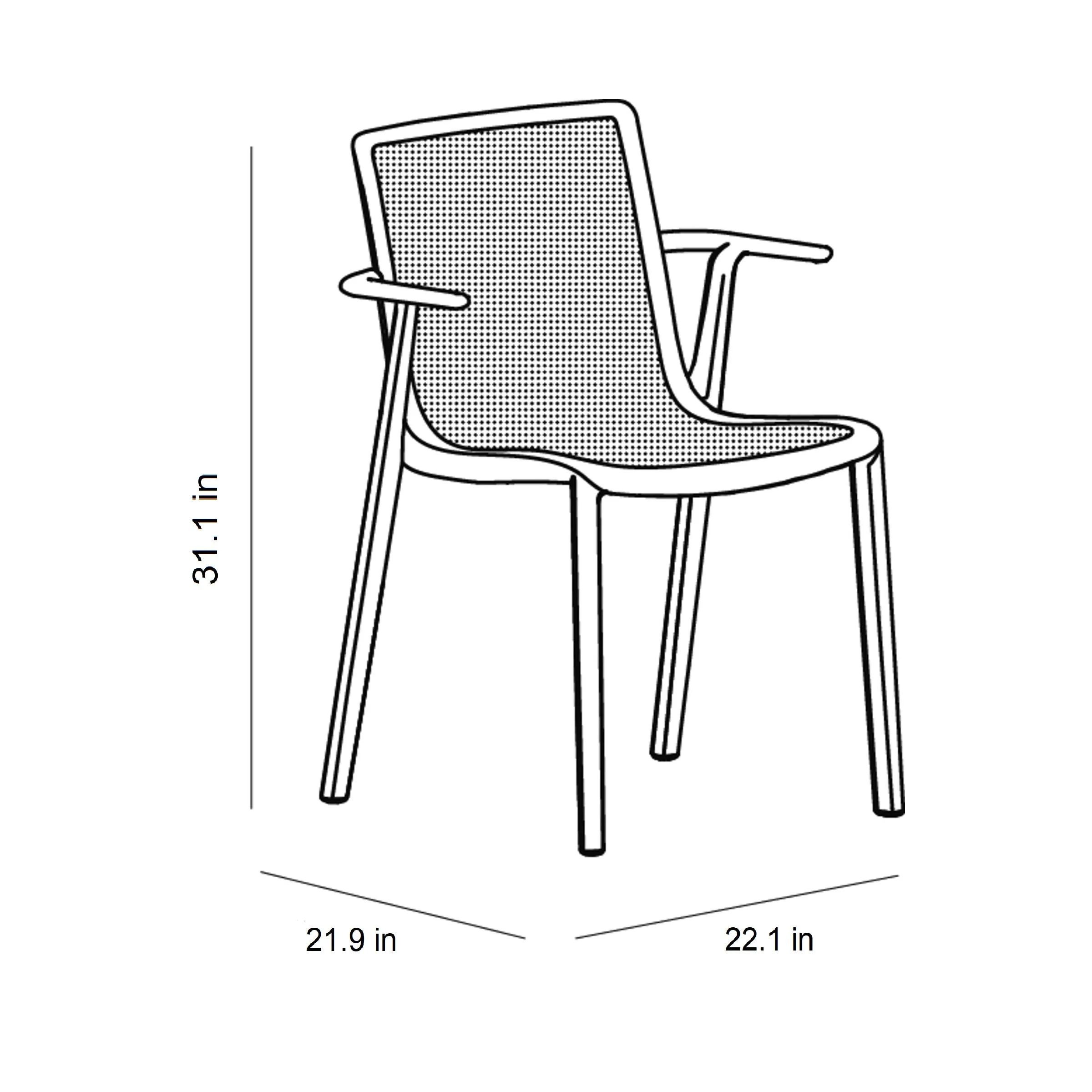 Beekat Stacking Dining Armchair (Set of 4)