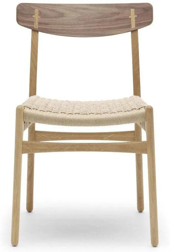 Carl Hansen Ch23 Chair, Oiled Oak & Walnut Chair Frame Oiled /Natural Cord