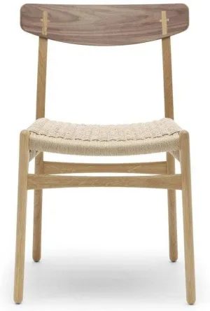 Carl Hansen Ch23 Chair, Oiled Oak & Walnut Chair Frame Oiled /Natural Cord