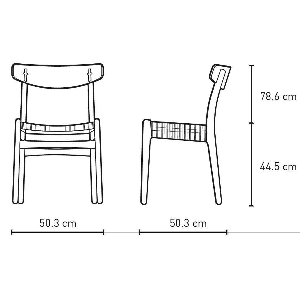 Carl Hansen Ch23 Chair, Oiled Oak & Walnut Chair Frame Oiled /Natural Cord