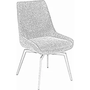CEO 180 Degree Return Swivel Upholstered Dining Chair in Beige Modus