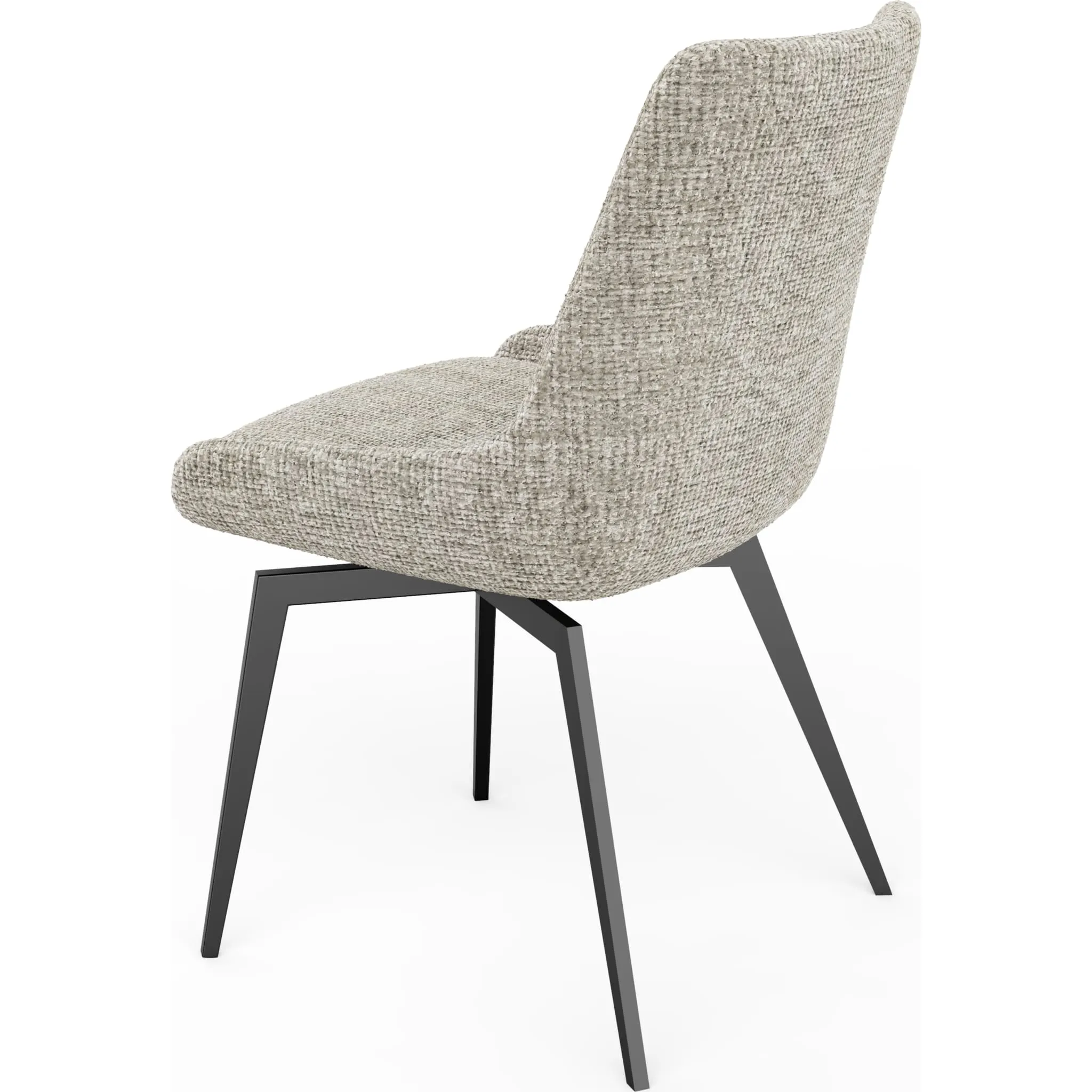 CEO 180 Degree Return Swivel Upholstered Dining Chair in Beige Modus