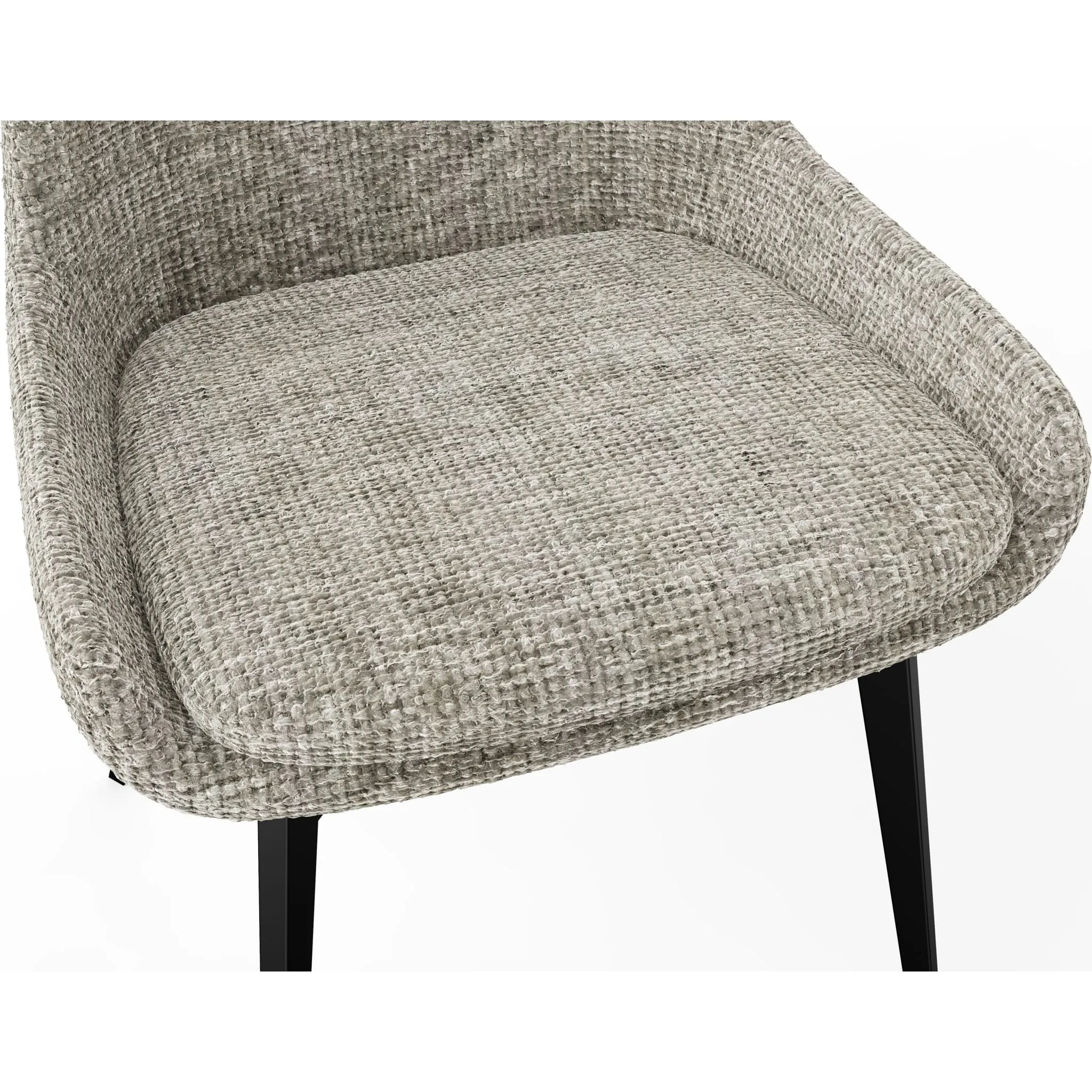 CEO 180 Degree Return Swivel Upholstered Dining Chair in Beige Modus
