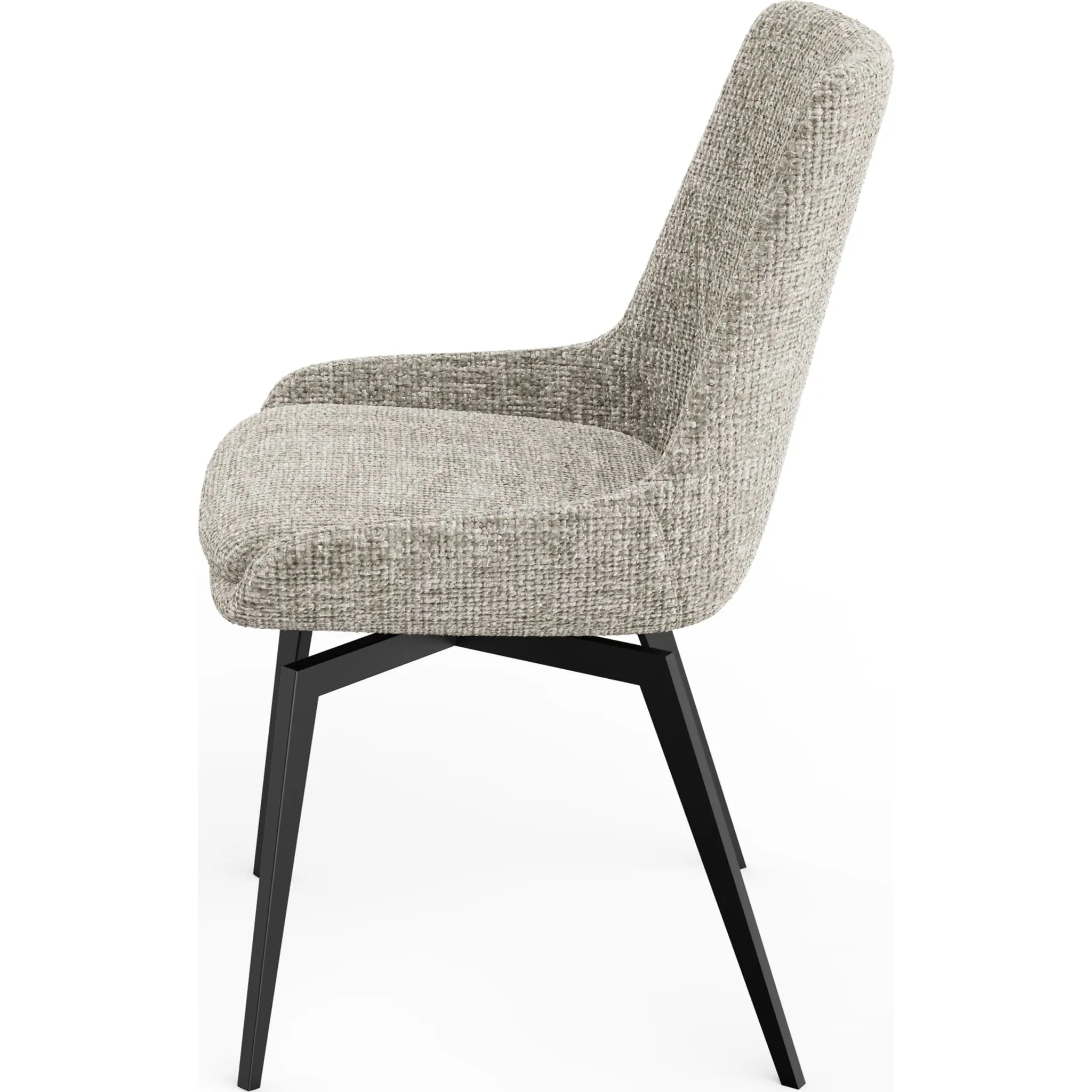 CEO 180 Degree Return Swivel Upholstered Dining Chair in Beige Modus