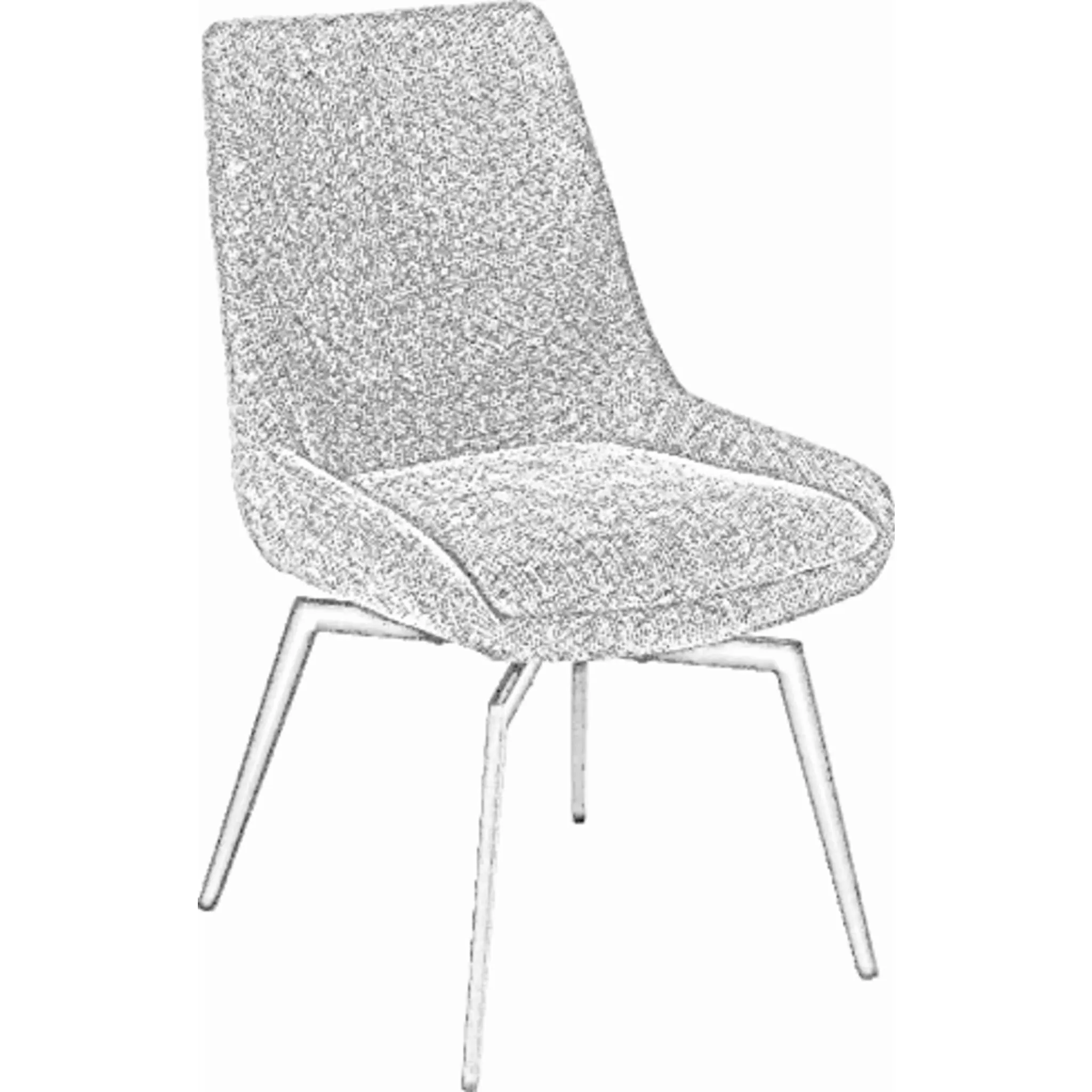 CEO 180 Degree Return Swivel Upholstered Dining Chair in Beige Modus