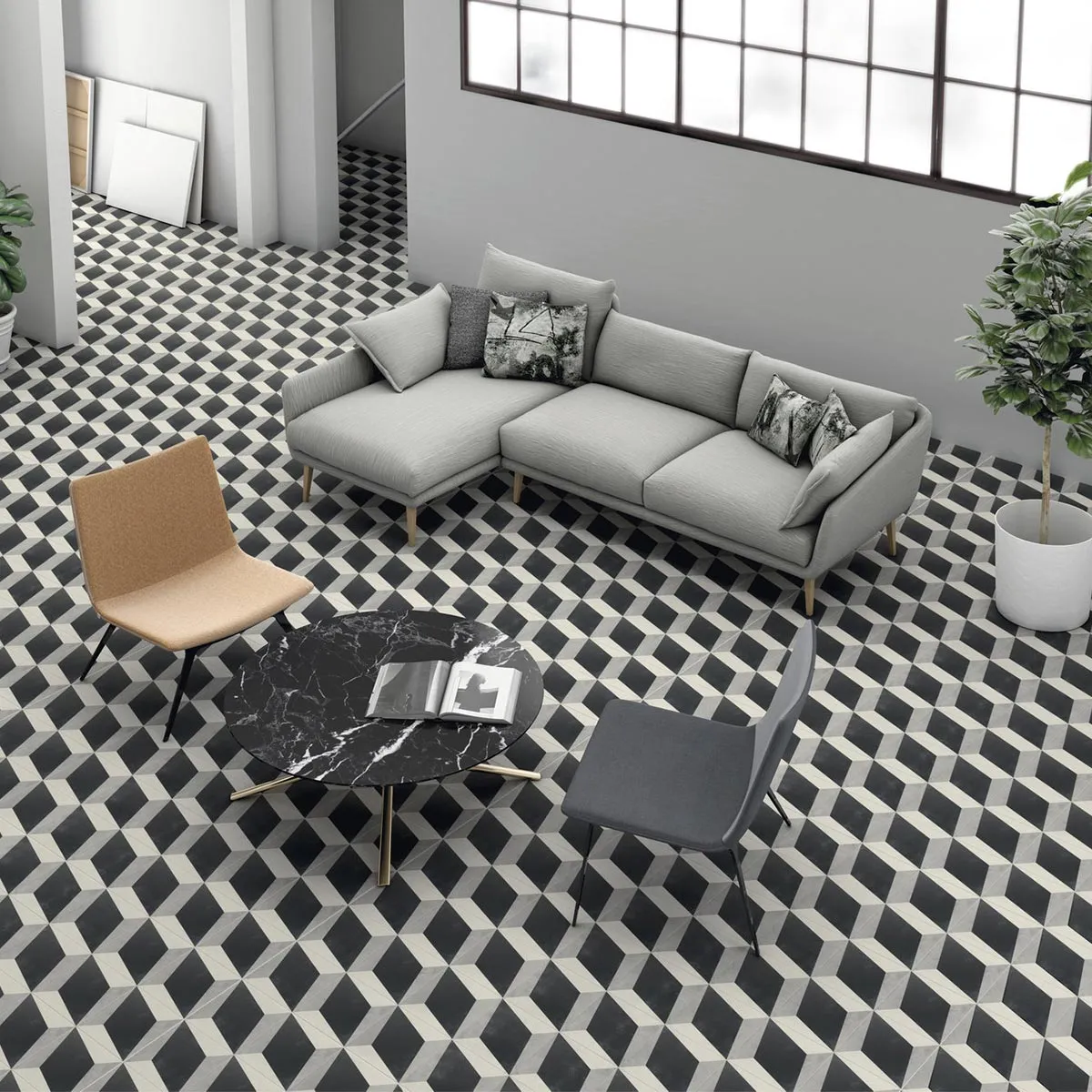 Cuban Block Porcelain Tile 22x22cm Matt