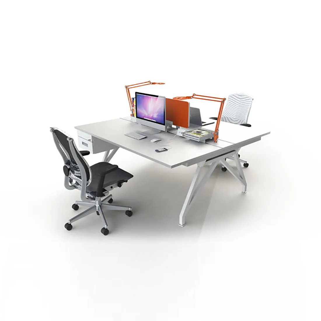 Eyhov Rail Double Desk