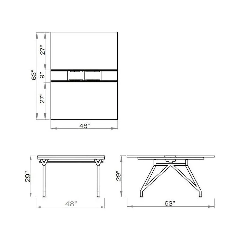 Eyhov Rail Double Desk