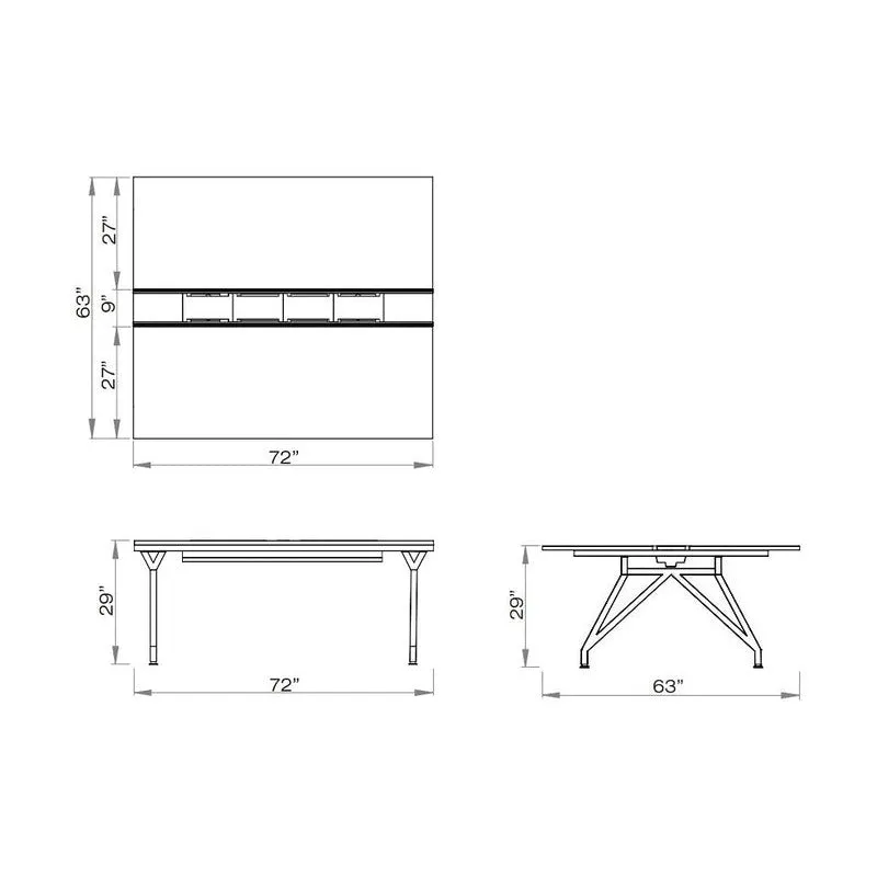 Eyhov Rail Double Desk