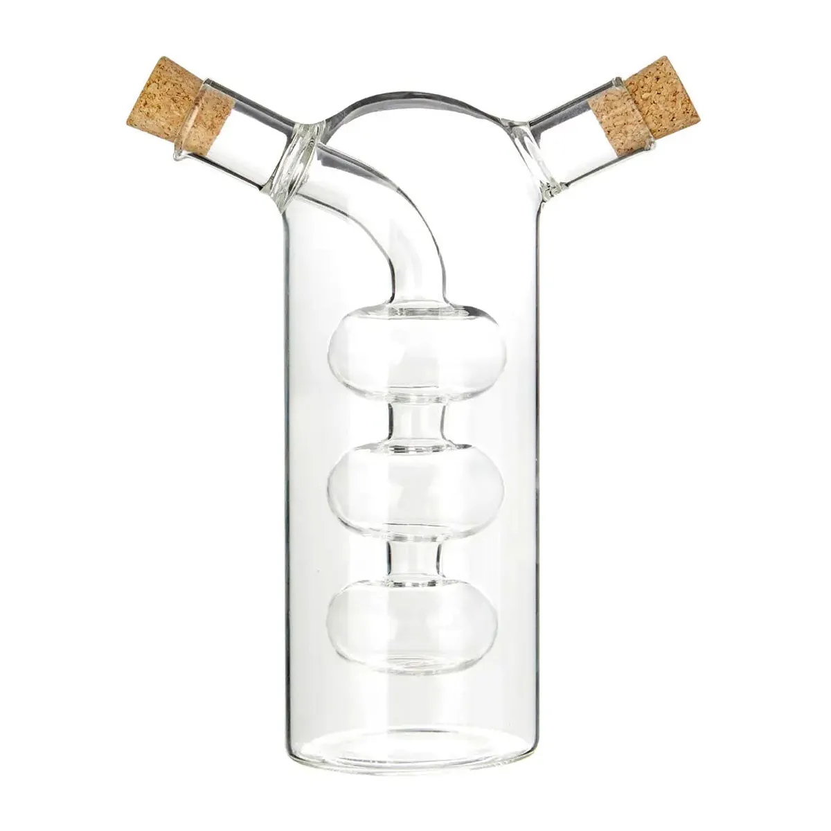 Glass Cruet Bottle Funky Chunky