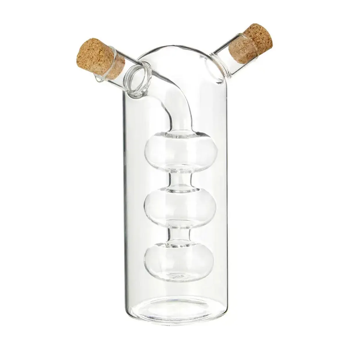 Glass Cruet Bottle Funky Chunky