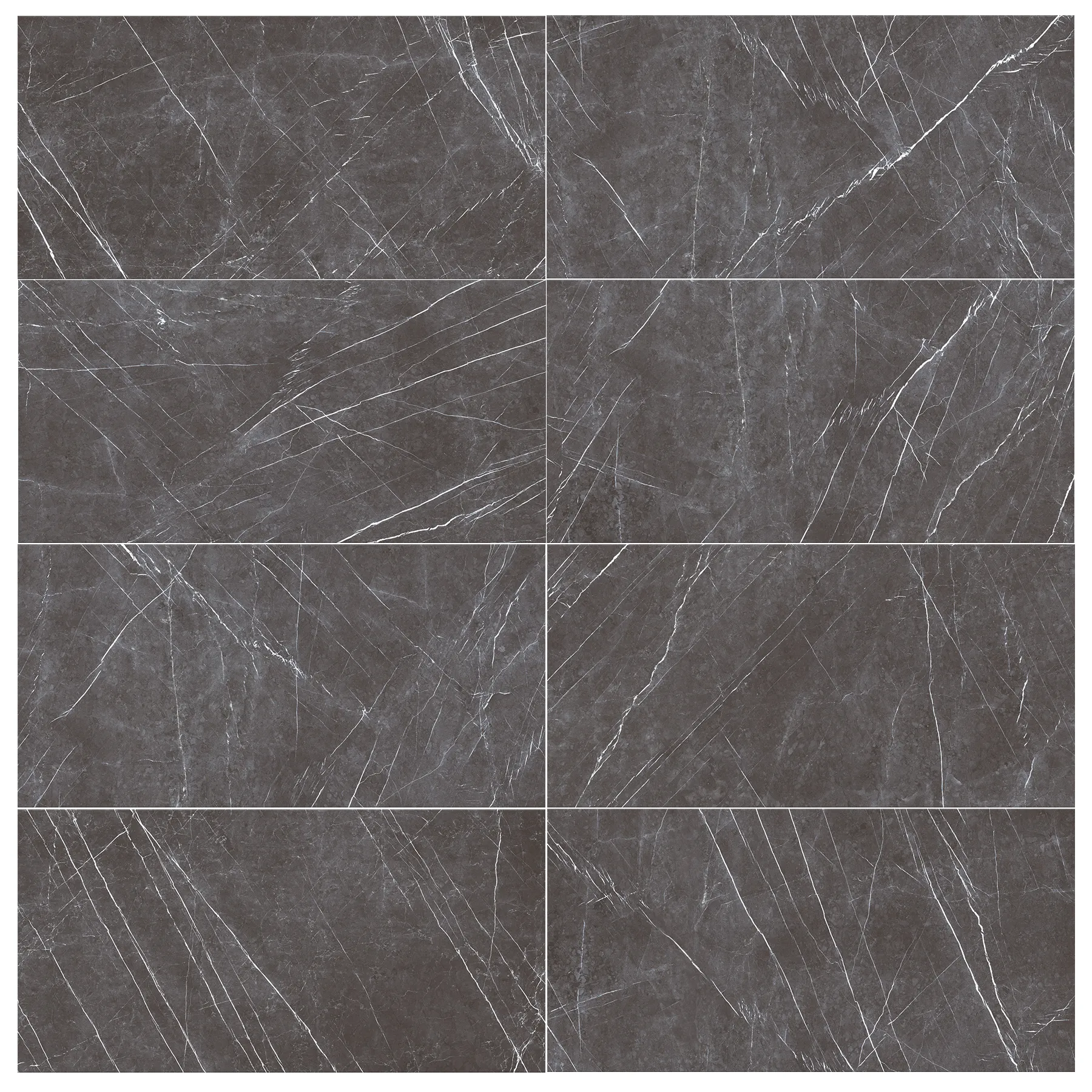 Greystone Smoke Marble Effect Porcelain Tile 60x120cm Natural Matte