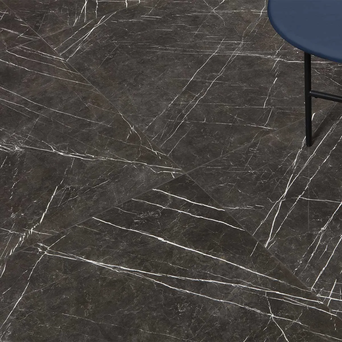 Greystone Smoke Marble Effect Porcelain Tile 60x120cm Natural Matte