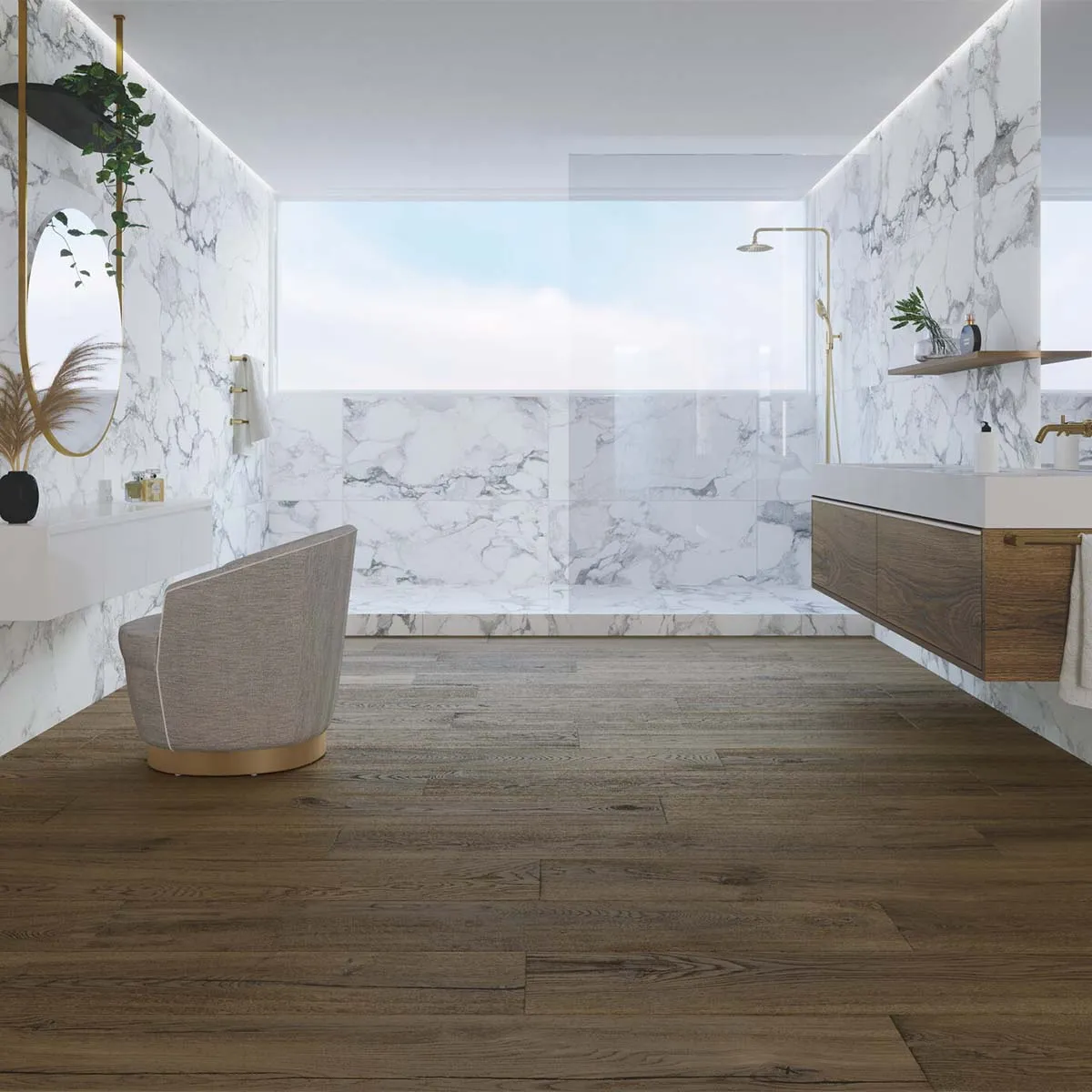 Grow Porto Wood Effect Porcelain Tile 24x151cm Matt