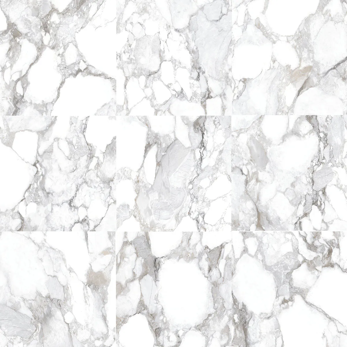 Haute 4D Shaped Marble Effect Porcelain Tile 100x100cm Matt
