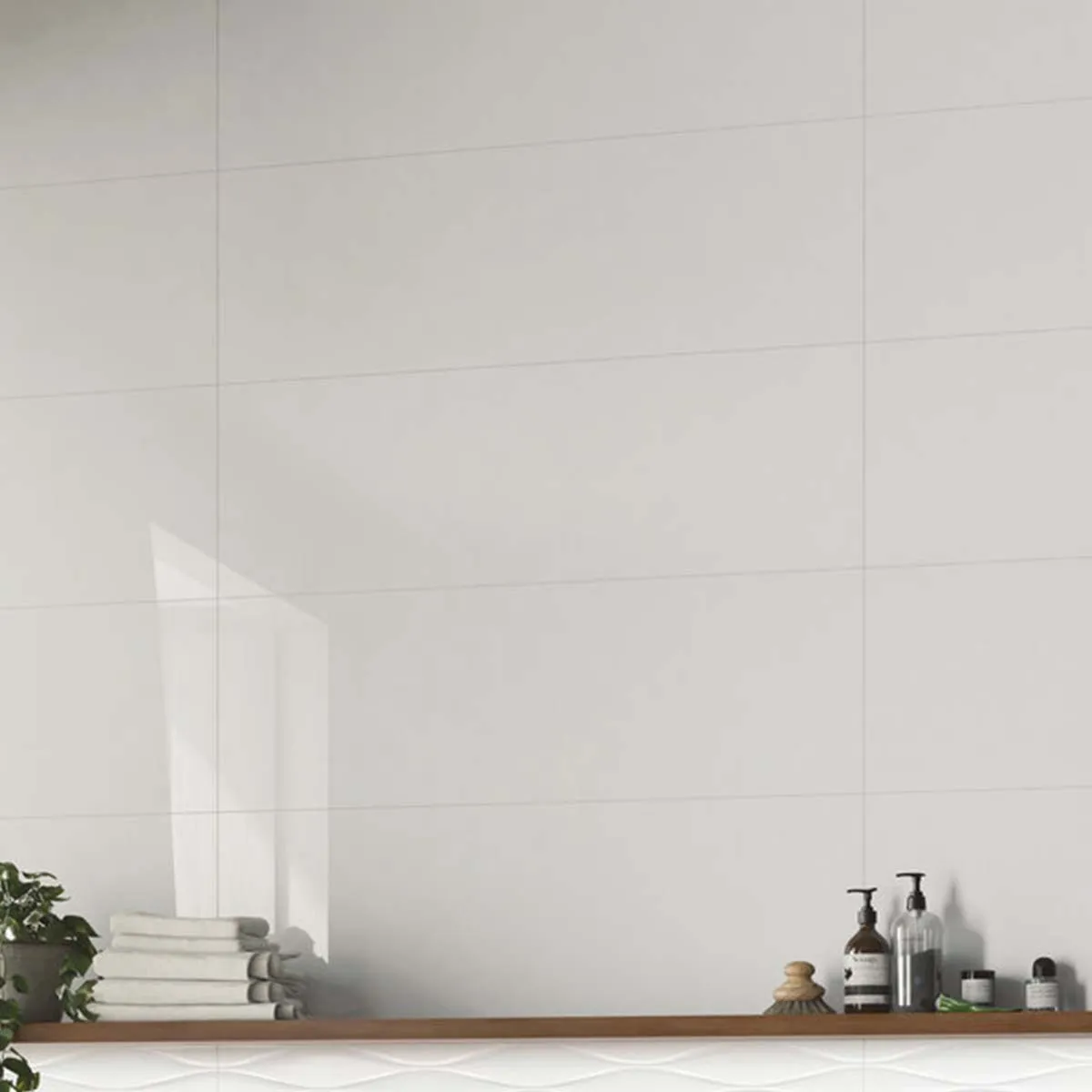 Ice White Wall Tile 33x100cm Gloss