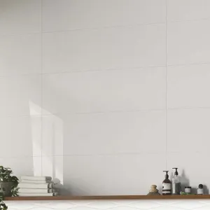 Ice White Wall Tile 33x100cm Gloss