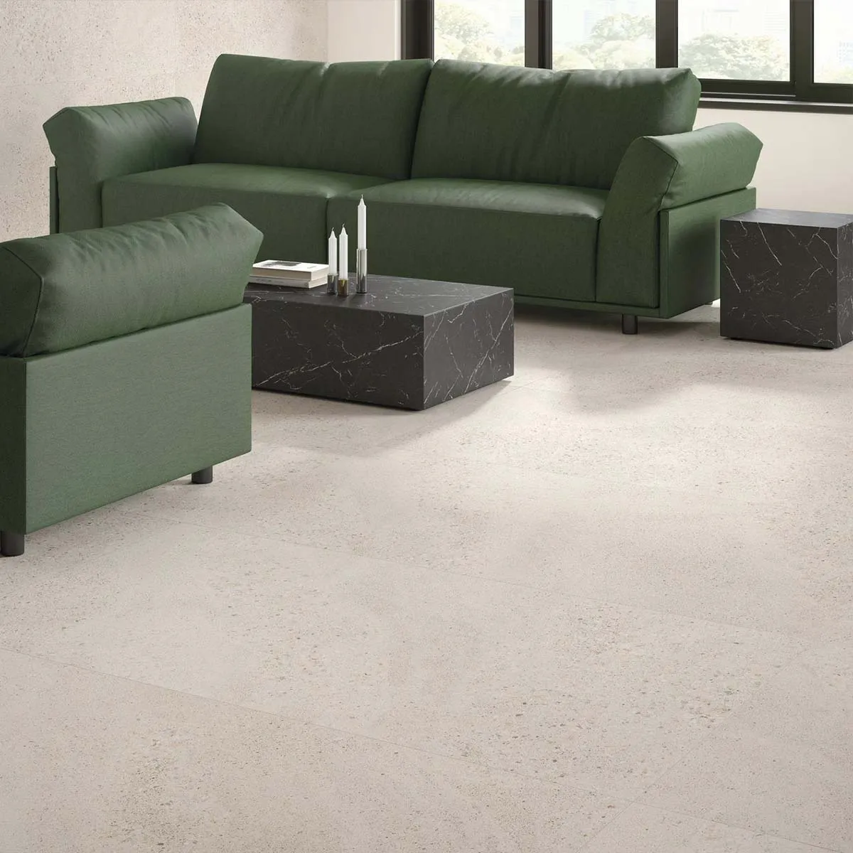 Lakestone Oat Stone Effect Porcelain Tile 60x120cm Anti-Slip Matt