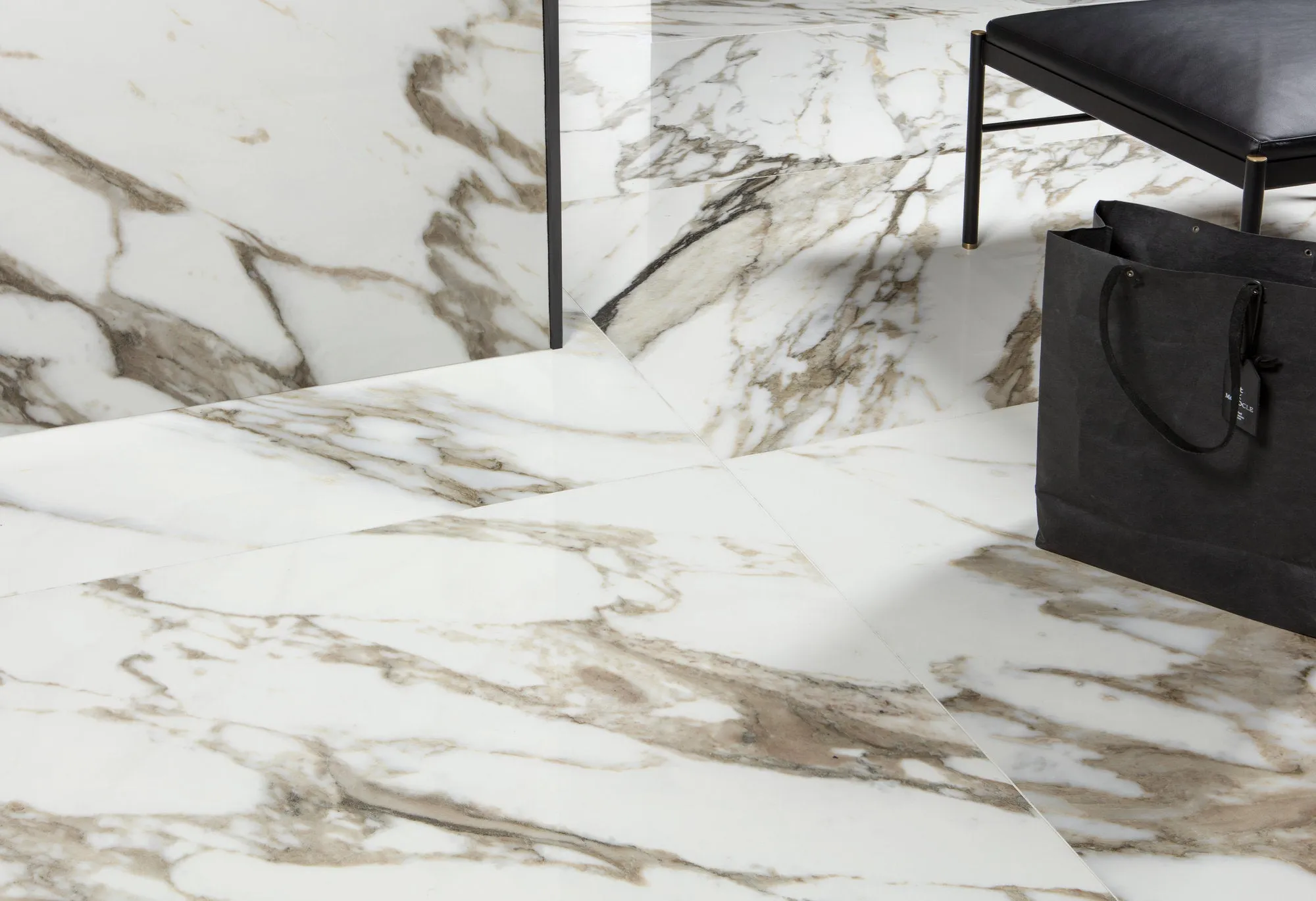 Macchia Vecchia Gold Marble Effect Porcelain Tile 60x120cm Natural Matte