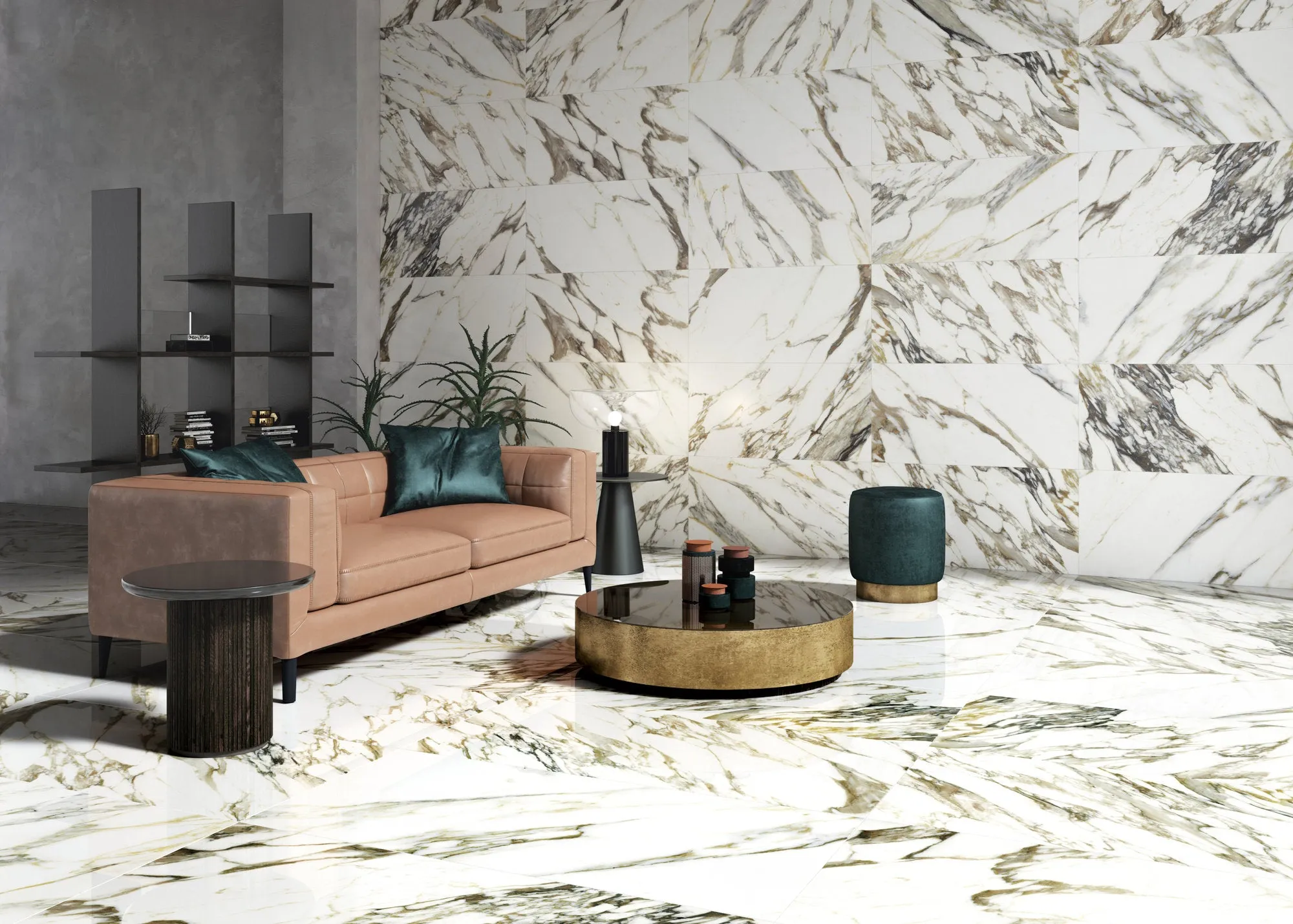 Macchia Vecchia Gold Marble Effect Porcelain Tile 60x120cm Natural Matte