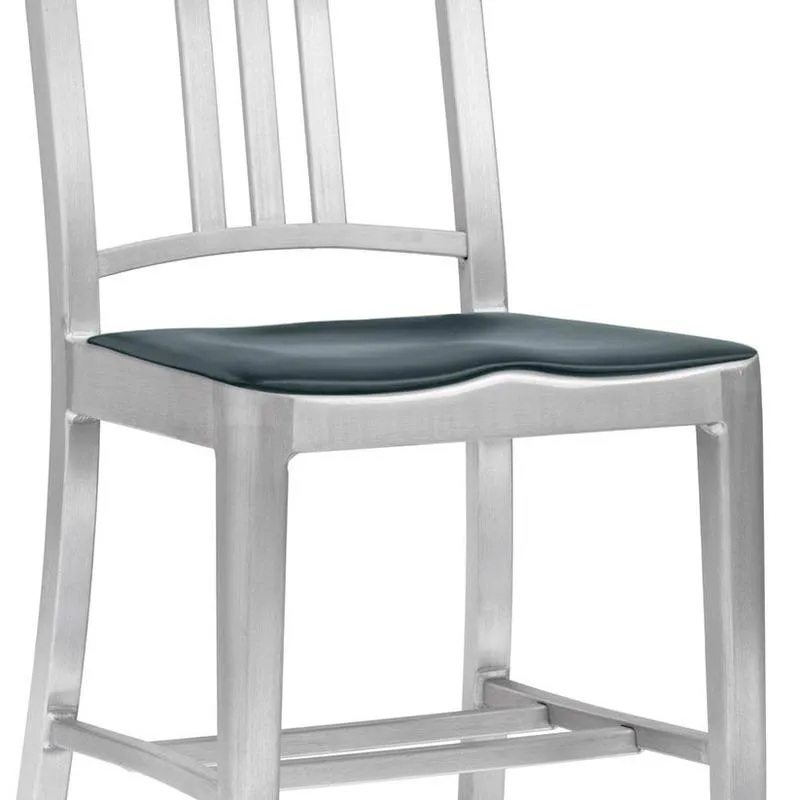 Navy Stool with Arms
