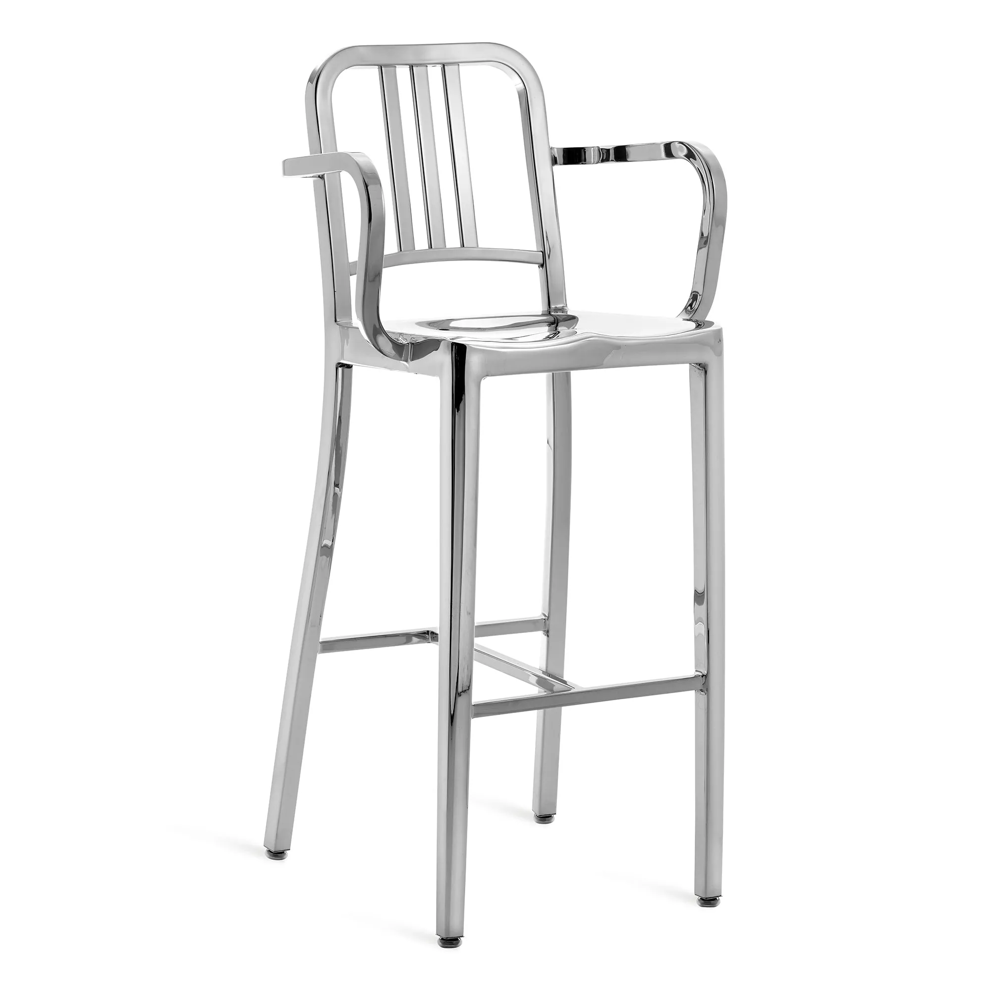 Navy Stool with Arms