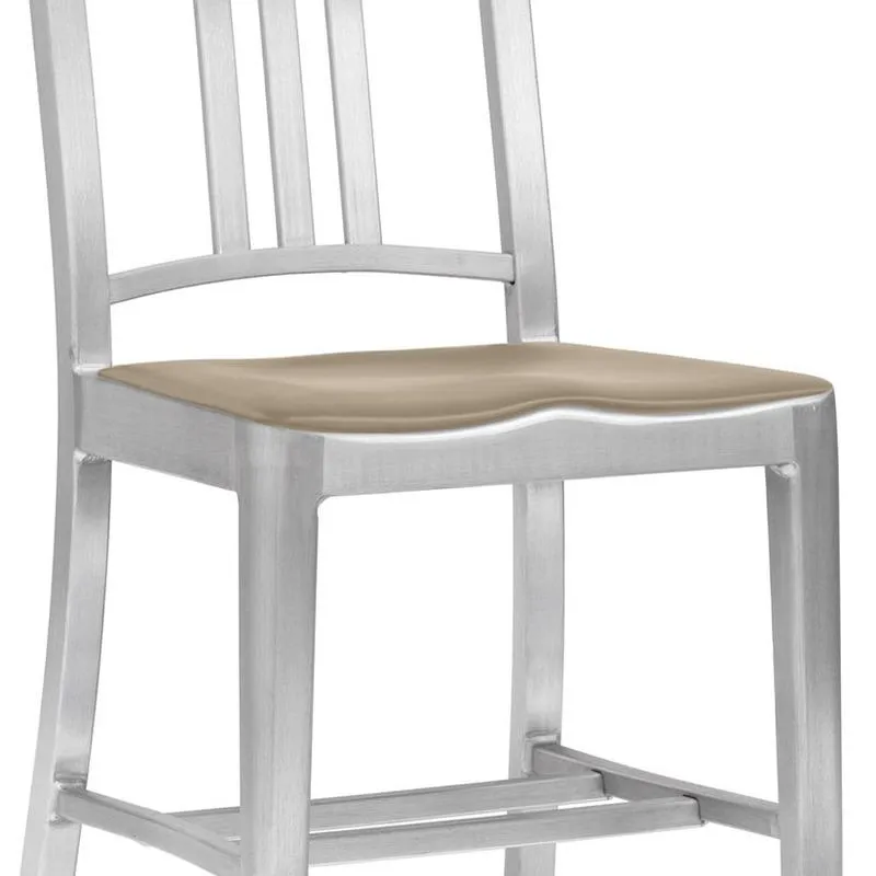Navy Stool with Arms