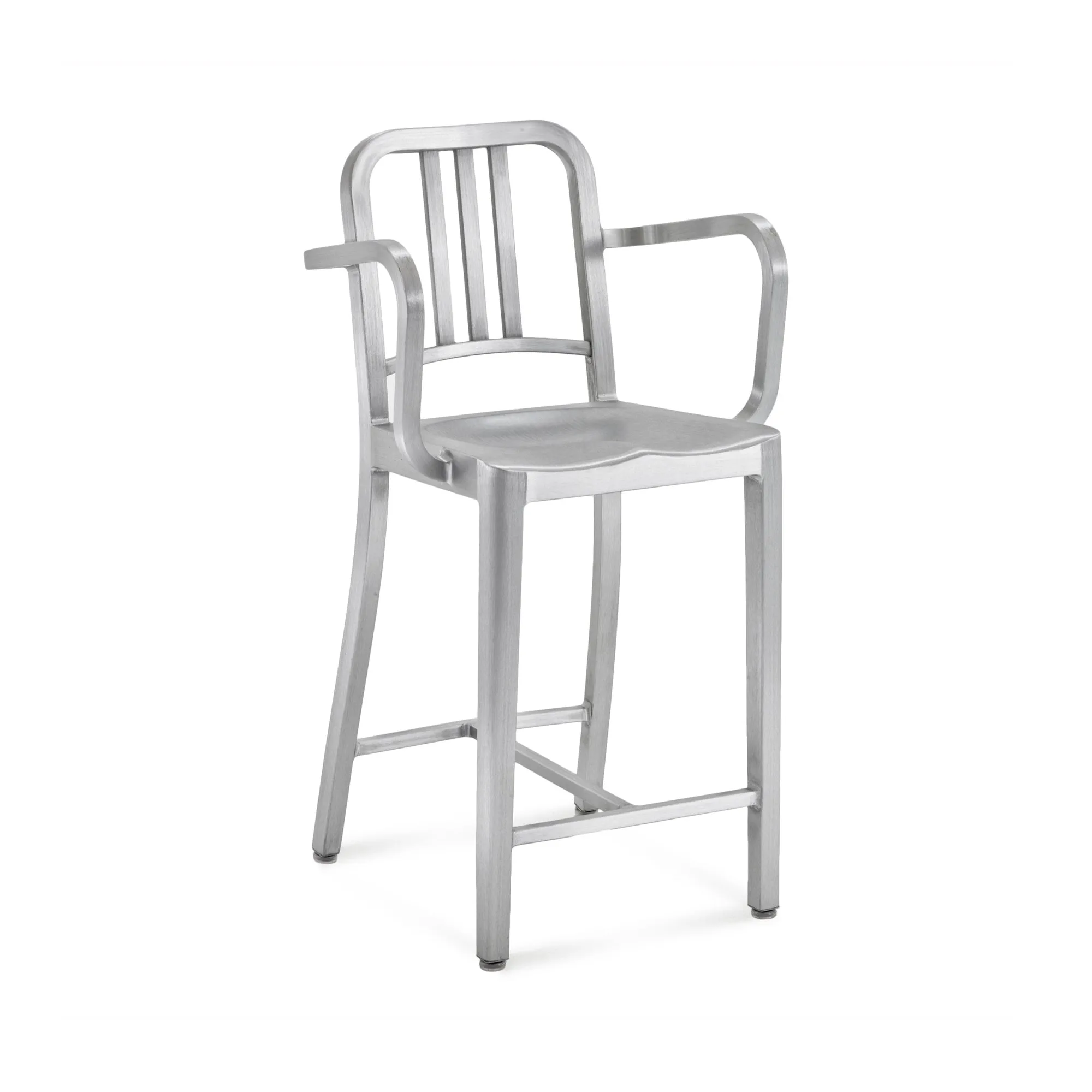 Navy Stool with Arms