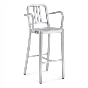 Navy Stool with Arms