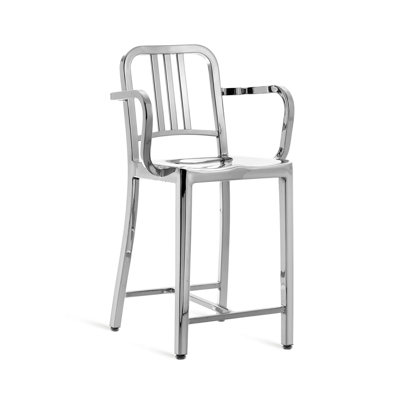 Navy Stool with Arms