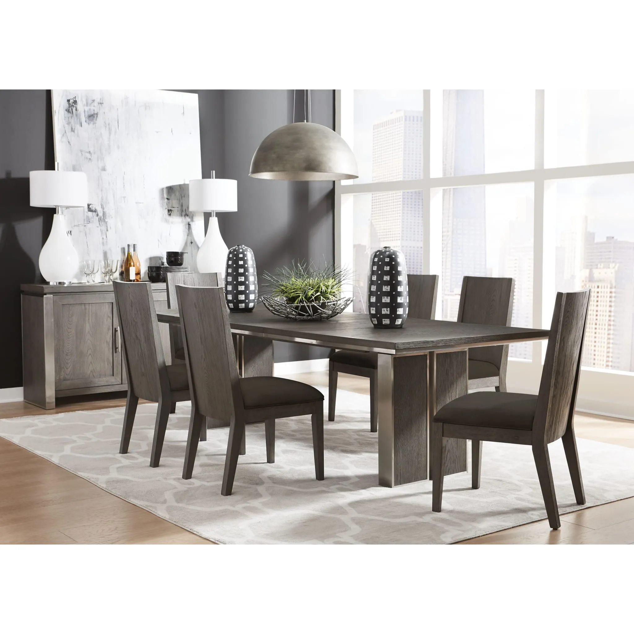 Plata Dining Chair in Thunder Grey Modus