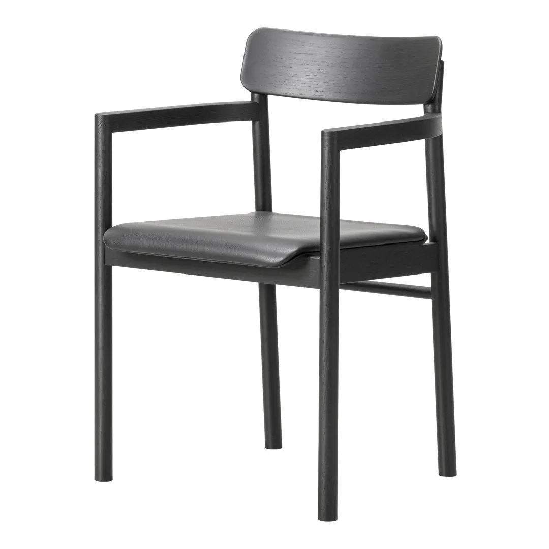 Post Armchair - Seat Upholstered