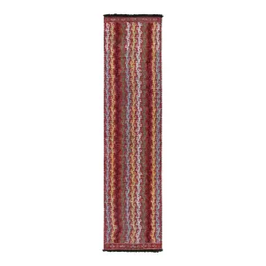 Red Transitional Wool Runner - 3' x 13'7"