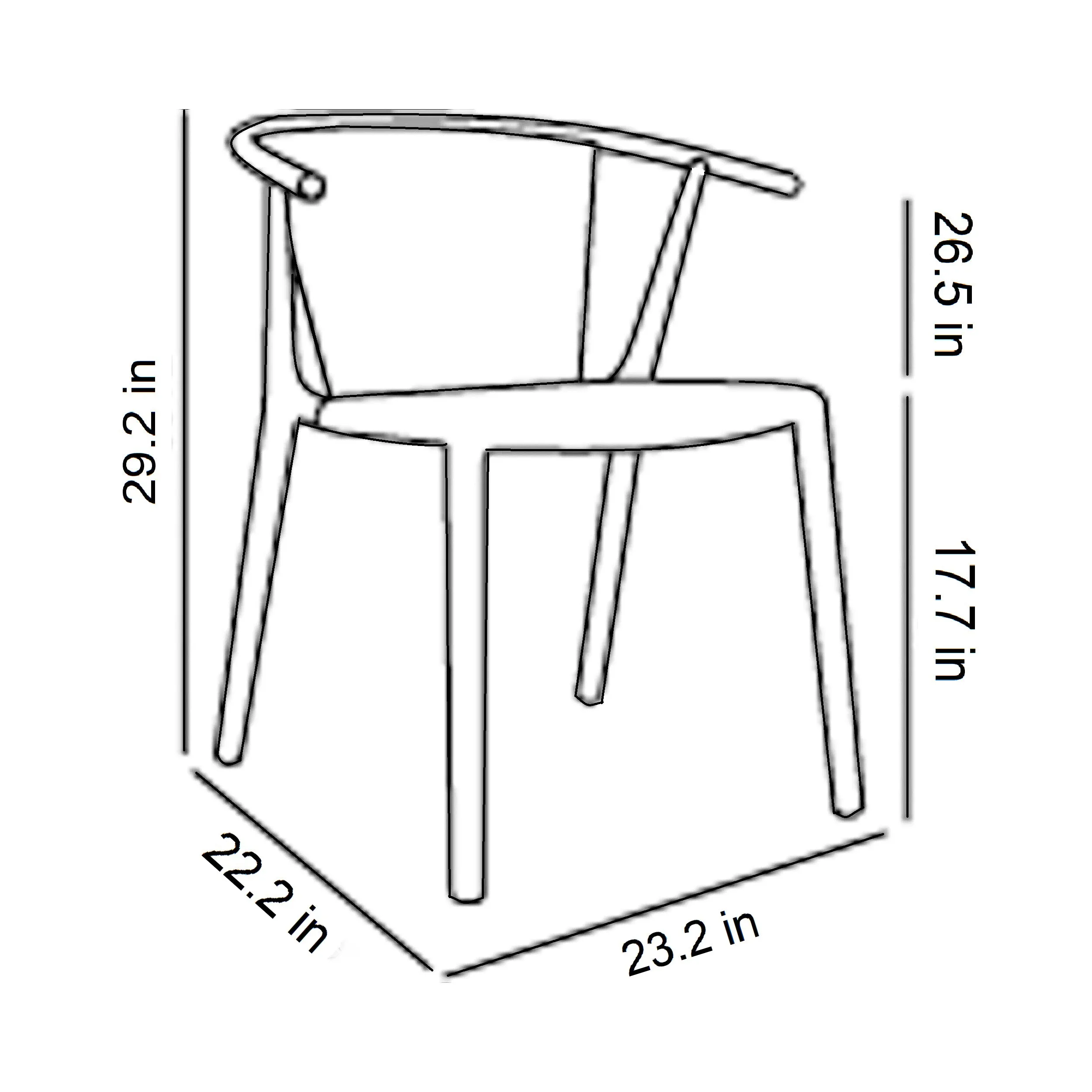 Steely Eco Recycled Stacking Dining Armchair (Set of 4)