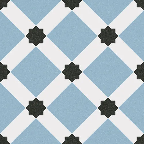 Vives Palau Celeste Encaustic Effect Porcelain Tile Matt 20x20cm