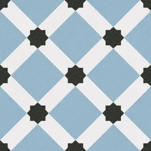 Vives Palau Celeste Encaustic Effect Porcelain Tile Matt 20x20cm
